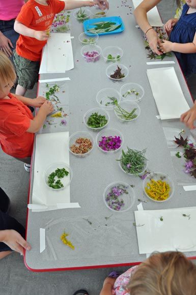 leaf collage on contact paper Flowers Activities For Kids, Maluchy Montessori, Leaf Collage, Art Activities For Toddlers, Nature Collage, Flower Collage, Art Activity, Nature Play, Eric Carle