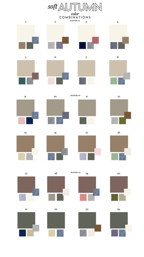 Soft Autumn Wardrobe Colors — THE DAILEIGH Soft Autumn Outfits Capsule Wardrobe, Soft Autumn Wardrobe, Autumn Color Palette Fashion, Wardrobe Colors, Soft Autumn Palette, Soft Outfits, Soft Autumn Color Palette, Creating Outfits, Autumn Dresses