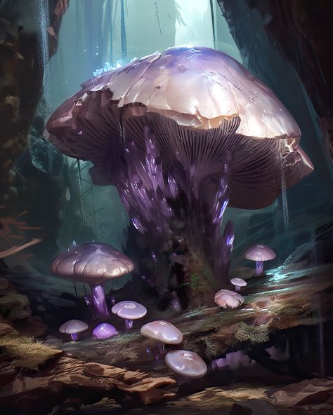 Mushroom Concept Art, Mushroom Background, Fantasy Environment, Fungi Art, Mushroom Pictures, Fantasy Drawings, Background Drawing, Fantasy Beasts, Monster Concept Art