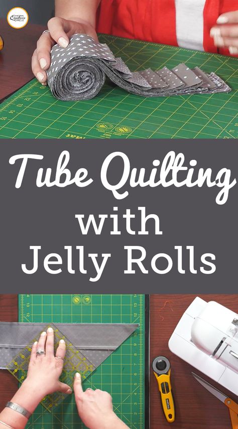 Tube Quilting, Jelly Roll Quilting, Quilting Patterns Free, Jelly Roll Projects, Triangle Quilt Pattern, Jelly Roll Quilt Patterns, Quilting Videos, Half Square Triangle Quilts, Quilt Square Patterns