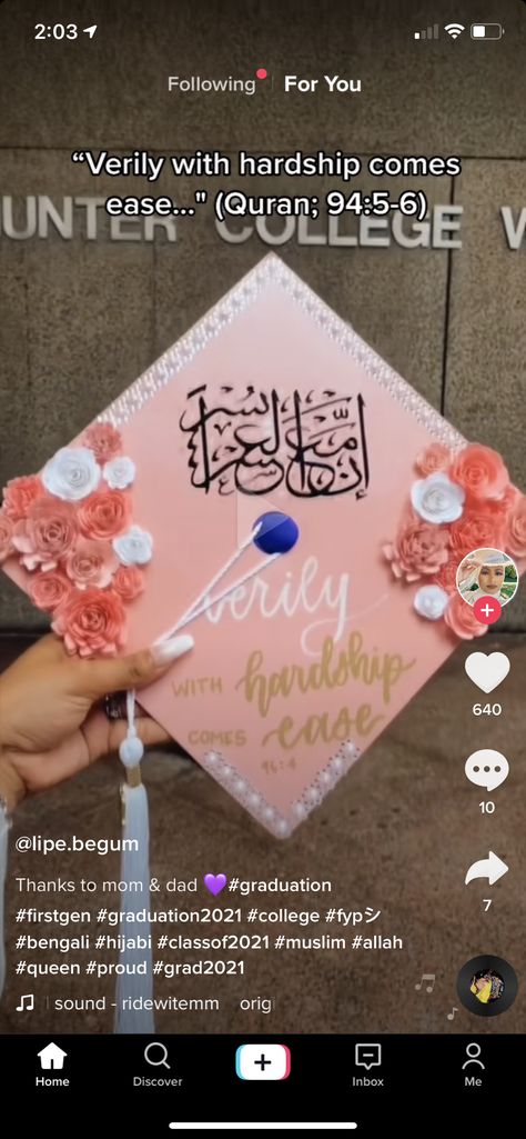 Quran Graduation Cap, Graduation Cap Designs Arabic, Islam Graduation Cap, Arabic Graduation Cap, Graduation Cap Designs Islam, Islamic Graduation Caps, Muslim Graduation Cap, Grad Cap Decorated, Graduation Cap Decoration Diy