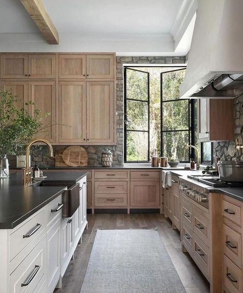 kitchen cabinets repaint • Instagram Honed Countertops, Charm Aesthetic, House Mediterranean, Wooden House Design, Nothing But Love, Georgia Homes, Countryside House, Wood Stone, Shabby Chic Homes