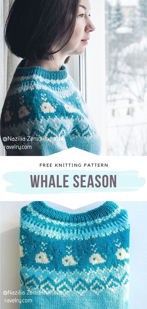 Whale Sweater Knitting Pattern, Free Knitting Graph Patterns, Owl Sweater Knitting Pattern, Animal Sweater Knitting Pattern, Fun Knit Sweater Pattern, Knitting Machine Patterns Free Sweaters, Ocean Knitting Patterns, Intarsia Knitting Patterns Sweaters, Knitting Pattern Sweater Free