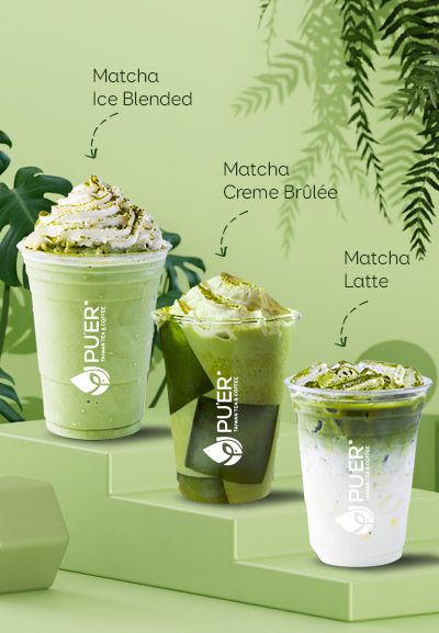 Drink Ads Design, Boba Tea Poster, Boba Advertisement, Menu Design Drink, Brand Story Design, Matcha Poster, Boba Tea Shop, Matcha Milk Tea, Juice Bar Interior