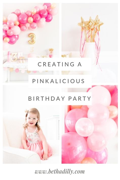 Pinkalicious Birthday Party, Pinkalicious Party, Pink Birthday Party Invitations, Third Birthday Girl, Pink Girl Birthday, Birthday Party Photography, Girl Bday Party, Toddler Birthday Party, Third Birthday Party