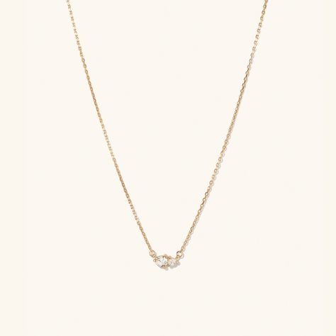 14k Gold White Topaz Hue Necklace - Jewelry | Mejuri Mejuri Jewelry, White Topaz Necklace, Gold Topaz, Piercing Studio, Topaz Necklace, Cute Necklace, Fall Favorites, Topaz Gemstone, White Topaz