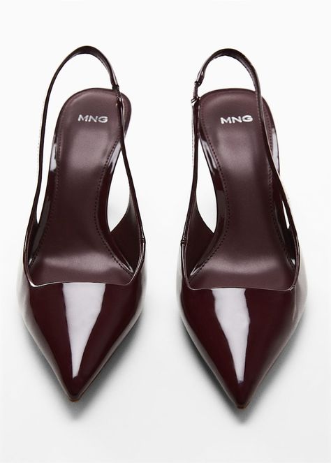 Pointed toe shoe with heel - Woman | MNG Australia Mango Heels, Mango Shoes, Trending Heels, Leather High Heel Boots, Perfect Heels, Leather Boots Heels, Stiletto Shoes, Red Heels, Pointed Toe Heels