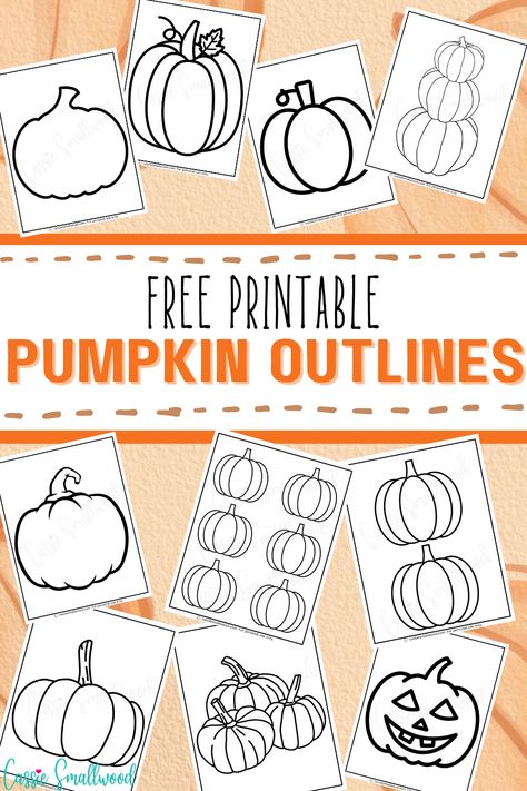 Free printable pumpkin outlines and templates for fall crafts Jackolantern Templates Printable, Jack O Lantern Outline, Blank Pumpkin Printables, Small Pumpkin Templates Free Printable, Jack O Lantern Templates Free Printable, Free Printable Pumpkins, Pumpkin Printables Free Template, Pumpkin Faces Ideas Easy, Kindergarten Pumpkin Crafts