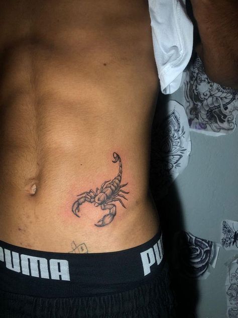 #MiniTattoos #SmallTattooDesigns #TinyTattooIdeas #MinimalistTattoos #SmallInk #TinyTats #LittleTattoos #MicroTattoos #PetiteTattoos #SmallTattooArt Lower Abdomen Tattoo Men, Scorpion Tattoo For Men, Wish Tattoo, Tattoo Ideas Male, Male Tattoo Ideas, Courage Tattoos, Chest Tattoo Stencils, Rib Tattoos For Guys, Ab Tattoo