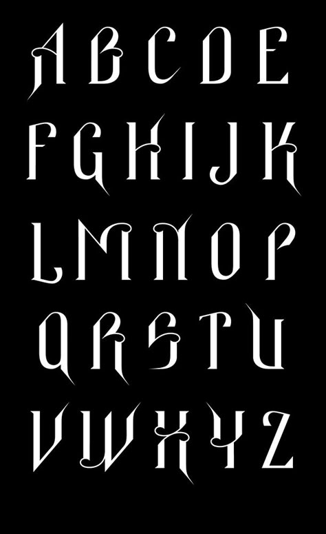 Typeface - Graphis Lettering Styles Alphabet, Gothic Lettering, Gothic Font, Graffiti Lettering Fonts, Typography Alphabet, Gothic Fonts, Aesthetic Fonts, Lettering Alphabet Fonts, Font Inspiration