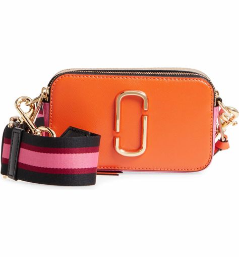 Marc Jacobs Handbag, Leather Camera Bag, Style Inspiration Winter, Cute Preppy Outfits, Orange Bag, Handbag Straps, Luxury Items, Tech Accessories, Cross Body Handbags