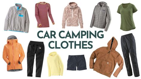 Car Camping Clothes: What to Consider When Packing Clothes For Camping, Camping Clothes For Women, Camping Women, Camping Attire, Base Clothing, Take Off Clothes, Camping Outfits For Women, Camping Clothes, Patagonia Nano Puff Jacket