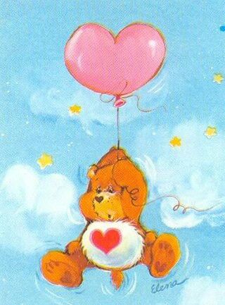 Care Bears: Tenderheart Bear Floating on a Balloon Tender Heart Bear, Care Bear Heart, Bear Clip Art, Tenderheart Bear, Care Bear Tattoos, Care Bears Vintage, Care Bear Party, Tender Heart, Childhood Characters