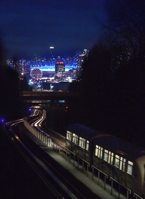 Skytrain to Science World, Vancouver. Skytrain Aesthetic, Vancouver Night Aesthetic, Skytrain Vancouver, Tony Hawk Underground, Bestie Trip, San Juan Islands, North Vancouver, Puget Sound, British Columbia Canada