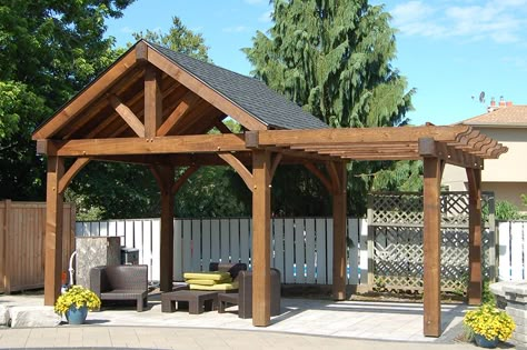 Gazebo And Pergolas Patio Ideas, Gable Roof Gazebo, L Shaped Gazebo, Cedar Gazebo Ideas, Lake Gazebo Ideas, Gazebo With Pergola Attached, A Frame Gazebo, 12x20 Gazebo Ideas, Pergola And Gazebo Together