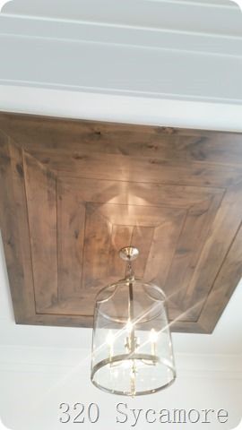 Recessed Wood Ceiling, Tray Ceiling Accent Ideas, Wood Details Interior, Wood Plank Tray Ceiling, Stairway Ceiling Ideas, Ceiling Accent Ideas, Wood Tray Ceiling, Accent Ceiling Ideas, Ceiling Planks