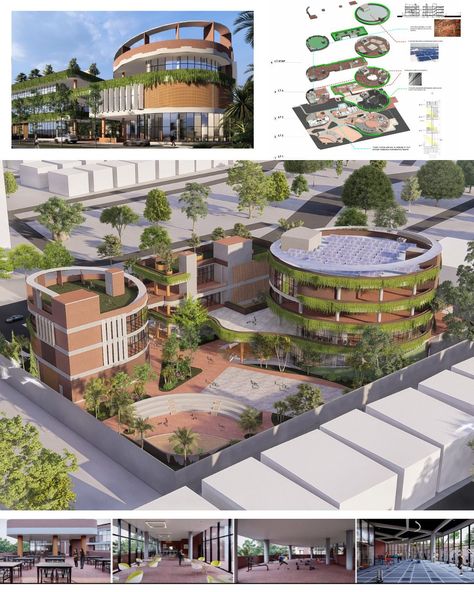 ✏️Designing a Fitness Center with a Bioclimatic Architecture Approach by Elshadday Simanungkalit 🌍Indonesia University: Podomoro University We hereby invite all students of the world to join us and learn by doing on the INSPIRELI AWARDS platform, which is open to all, regardless of their economic, social, or ethnic background. ✅New competition coming at www.inspireli.com/ark ✅Register your projects at www.inspireli.com #inspireliawards #amazingarchitecture #inspirelicompetition #architect Community Learning Center, Fitness Center Design Architecture, University Design Architecture, Plate Architecture, Learning Center Design, School Architecture Design, University Architecture Design Concept, Bioclimatic Architecture, University Building Architecture