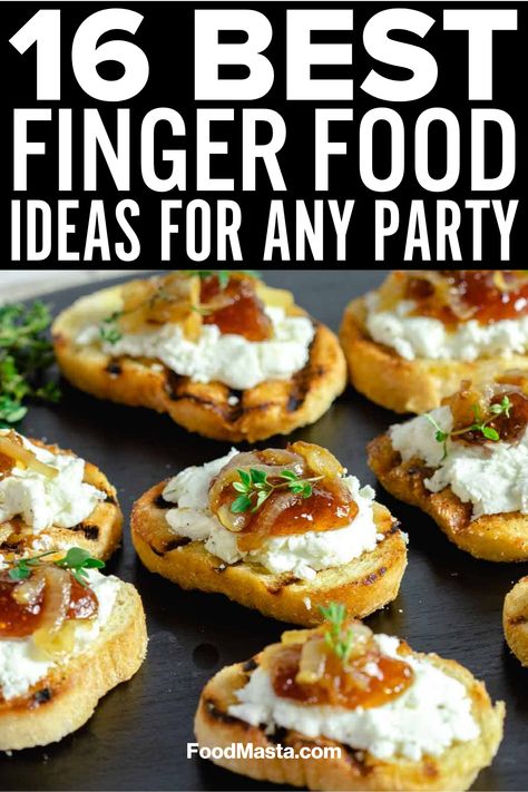 Get the party started right with these 16 easy finger foods perfect for cocktail parties! Simple yet sophisticated small bites for effortless snacking with drinks. Finger Foods Easy Party, Easy Finger Foods, Finger Food Ideas, Fruit Appetizers, Cocktail Party Food, Appetizers Easy Finger Food, Best Appetizer Recipes, Finger Foods Easy, Potluck Dishes