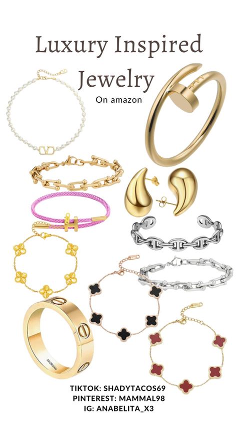 Popular Jewelry Trends, Amazon Jewelry, Replica Jewelry, Trending Bracelets, Gold Earrings For Women, Chunky Hoop Earrings, Luxury Bracelet, Basic Jewelry, Jewelry Essentials