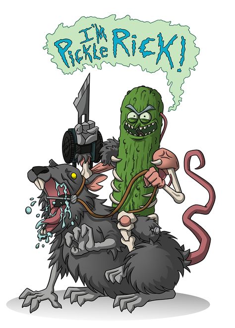 Pickle Rick Tattoo, Rick And Morty Tattoo, Rick And Morty Image, Rick And Morty Quotes, Rick And Morty Drawing, Rick And Morty Stickers, Rick I Morty, Rick And Morty Characters, Rick And Morty Poster