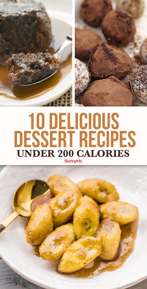 These scrumptious dessert recipes are sure to satisfy any sweet tooth without stretching your waist line! 200 Calorie Desserts, Recipes Under 200 Calories, Slow Cooker Balsamic Chicken, Clean Dinner Recipes, Low Cal Dessert, 200 Calorie, 200 Calorie Meals, No Calorie Snacks, Ww Desserts