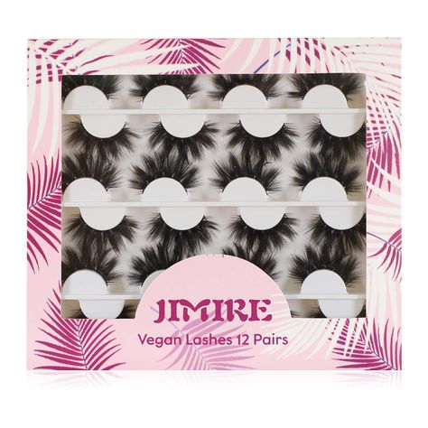 PRICES MAY VARY. The dramatic volume eyelashes give you the more charming and seductive look. Faux Mink Lashes are made of high quality synthetic fiber and cruelty free. The black cotton bands are soft and flexible, and make you more easy to use and remove. The lashes with stable curl are lightweight, comfotable for all day and reusable for about 3-5 times. Great value for 12 pairs lashes can add charm to your beauty, and make you more shining. JIMIRE Beauty Eyelashes, made of high quality synth Duo Lash Glue, Volume Eyelashes, Light Makeup Looks, Pinterest Makeup, Lower Lashes, Magnetic Eyelashes, Fake Lashes, Faux Mink Lashes, 3d Mink Lashes