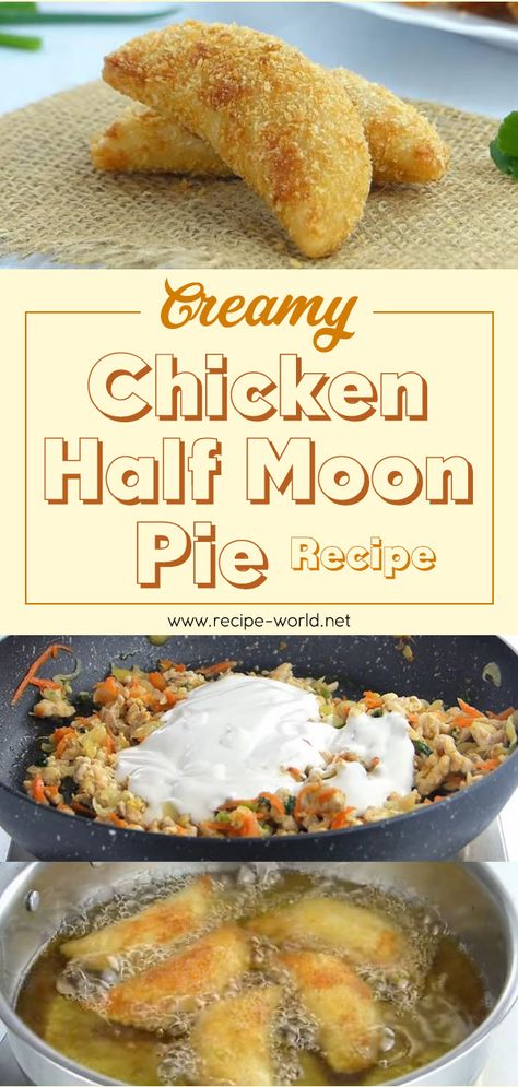 Half Moon Recipe, Halfmoon Recipe, Moon Pie Recipe, Easy Indian Appetizers, Moon Food, Moon Pie, Moon Pies, Indian Appetizers, Cooking Club