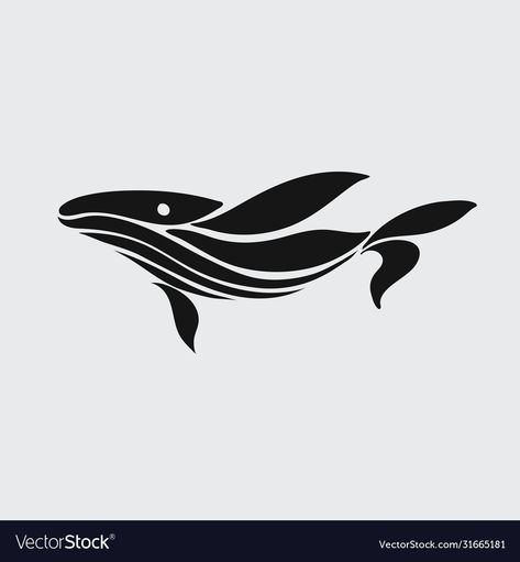 Ocean Silhouette, Whale Icon, Whale Vector, Whale Silhouette, Fall Drawings, Silhouette Tattoos, Whale Design, Whale Logo, Whale Art