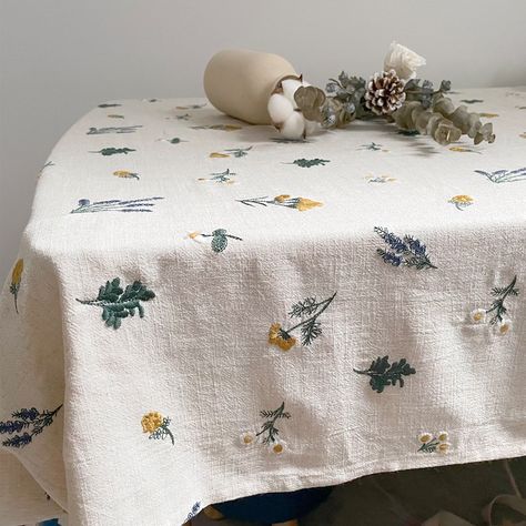 Embroided Table Cloth, Cottage Tablecloth, Table Cloth Embroidery, Embroidery Table Cloth, Tablecloth Embroidery, Embroidered Table Cloth, Embroidery Tablecloth, Vintage Table Cloth, Table Cloth Decorations