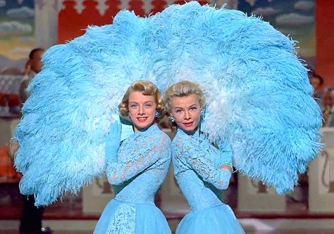 The wonderful song ♪ Sisters ♫ sung by Rosemary Clooney and Vera-Ellen. Although Rosemary wasn't a trained dancer, she said she had a wonderful time performing this song and Vera-Ellen was a delight to work with in Paramount Picture's "White Christmas" - 1954 Christmas Movie Stills, Camp Christmas, Hollywood Christmas, Best Costume Ever, White Christmas Movie, Vera Ellen, Sister Songs, Rosemary Clooney, Christmas Lyrics