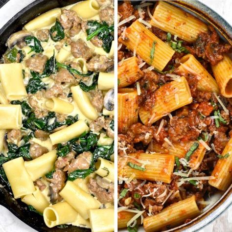 The 20 BEST Paccheri Recipes Paccheri Rigati Recipe, Paccheri Pasta Recipes, White Wine Butter Sauce, Shaped Pasta, Pancetta Pasta, Pasta With Peas, Wine Butter, Artichoke Pasta, Pasta Night