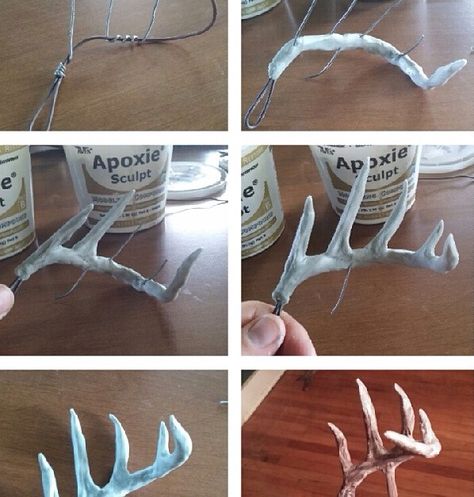 Polymer Clay Antlers, Antler Crown Diy, Clay Antlers, Deer Antlers Diy, Antlers Diy, Kostum Peri, Diy Antler, Diy Antlers, Diy Horns