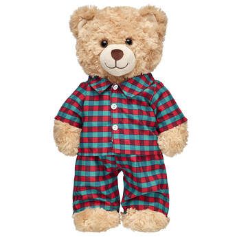 Clothing & Outfits for Stuffed Animals | Build-A-Bear® Green Pajamas, Bear Puppy, Build A Bear Outfits, Teddy Bear Clothes, Brown Teddy Bear, Bear Outfits, Cute Teddy Bears, Build A Bear, 귀여운 동물