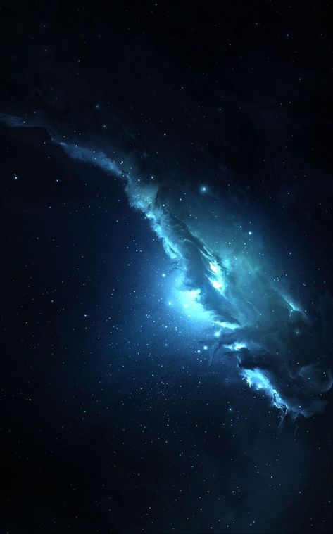 Movie Poster Photoshop, Blue Nebula, Nebula Wallpaper, Beautiful Night Sky, Space Phone Wallpaper, Black Wallpaper Iphone Dark, Planets Wallpaper, Space Planets, Blue Space