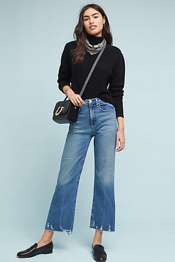 Wide Leg Jeans Outfit, Modest Summer, Cropped Wide Leg Jeans, Mode Jeans, Mode Chic, Summer Styles, Minimal Chic, Jeans Outfit, Looks Chic