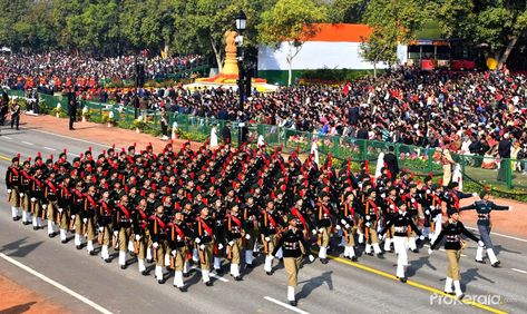 The NCC girls contingent marches on Rajpath during 2019 Republic Day Parade in New Delhi, on Jan 26, 2019. Ncc Day Photo, Ncc Cadet Quotes, Ncc Cadet Wallpaper, Ncc Day, Ncc Cadet, Army Parade, National Cadet Corps, Republic Day Parade, Army Wallpapers