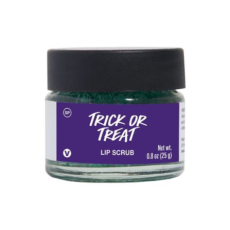 Trick or Treat Lip Scrub Bath And Body Works Lip Scrub, Halloween Body Scrub, Lush Cookie Dough Lip Scrub, Lip Scrub Lush, Ncla Lip Scrub, Lush Shower Jelly, Pumpkin Face Mask, Shower Jellies, Halloween Beauty