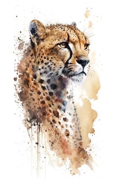 Sasquatch Art, Cheetah Drawing, Idea Paint, Wild Animals Painting, Leopard Watercolor, Watercolor Paintings Of Animals, European Robin, Abstract Animal Art, Leopard Art