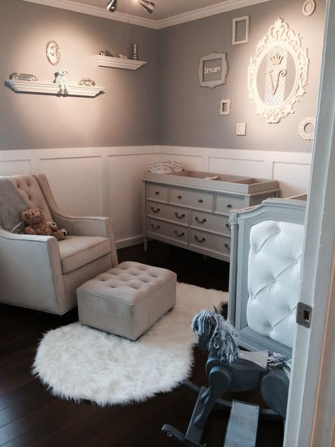 Elegant Baby Boy Nursery - I spy a gorgeous tufted crib from @Vicki Smallwood Smallwood Smallwood Smallwood Smallwood Snyder Barn Kids! #nursery Tufted Crib, Grey Nursery Boy, Curtains Wall, Theme Nursery, Eyelet Curtains, Grey Nursery, Baby Boy Nursery, Ideas Hogar, غرفة ملابس