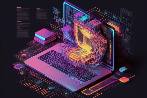 Technology Wallpaper For Pc, Photo Software, Software House, Modern Illustration, Global Village, Pc Wallpaper, Technology Wallpaper, Computer Animation, Home Office Setup