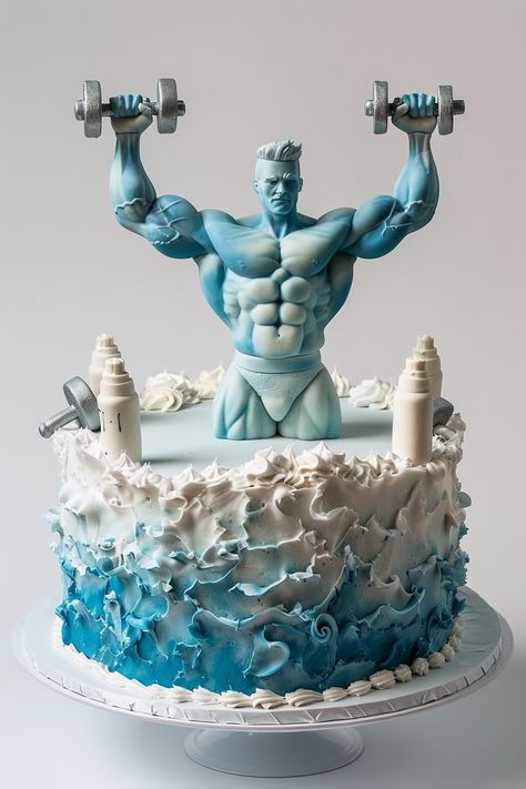 Celebrate Strength: Stunning Fitness-Themed Birthday Cake Ideas Gym Cake, World's Strongest Man, Birthday Cake Decorating Ideas, Cake Decorating Ideas, Birthday Cakes For Men, Staying Active, Creative Birthday, Birthday Cake Ideas, Themed Birthday Cakes