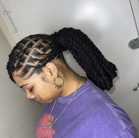 Hairstyle Dreads For Women, Graduation Hairstyles With Cap Locs, 2 Stand Twist Locs Styles, Loc Knots Styles Short, Female Locs Hairstyles, Loc Low Ponytail Styles, Starterlocs Hairstyles, Dreadlock Hairstyles Medium Length, Colorfull Nails 2023