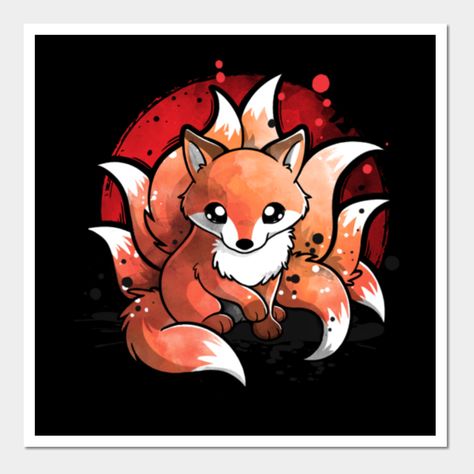 Nine tailed fox -- Choose from our vast selection of art prints and posters to match with your desired size to make the perfect print or poster. Pick your favorite: Movies, TV Shows, Art, and so much more! Available in mini, small, medium, large, and extra-large depending on the design. For men, women, and children. Perfect for decoration. Nine Tail Fox Art, 9 Tailed Fox Drawing, Cute Fox Art Kawaii, Cute Fox Drawing Kawaii, Nine Tailed Fox Drawing, Nine Tail Fox Tattoo, Gumiho Art, Fox Cute Drawing, Fox Cute Art