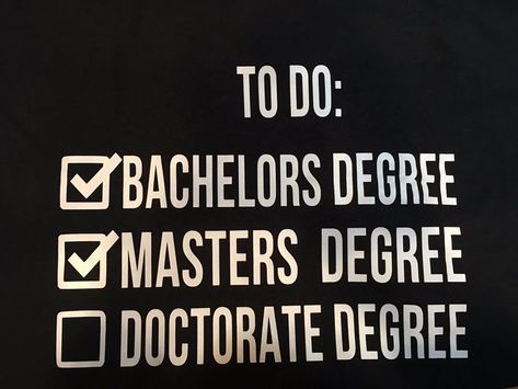 College To Do List, Degree Quotes, Masters Graduation, Teaching Degree, Types Of Education, To Do Checklist, Importance Of Time Management, Education Degree, Doctorate Degree