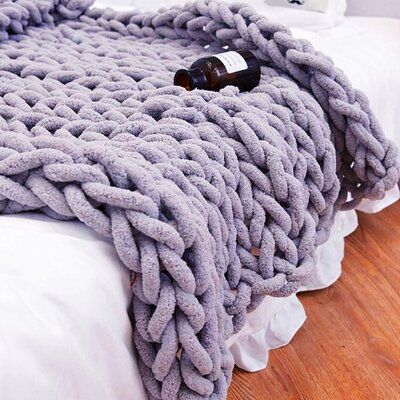 When we design this item, first we thought about is the basic function of a blanket is to keep warm, then talk about the aesthetics. We want both in this product, so we choose to woven it tightly with big loops, we care about the body status especially the people who have allergy or whose skin is sensitive, we care your pets who play around with you also need a way to keep warm in cold days. We also know your little baby or lovely children are the people in your family needs best care. All we th Chunky Knit Throw Blanket, Felt Yarn, Thrown Chair, Cable Knit Throw, Chenille Blanket, Make Blanket, Chenille Throw, Chunky Knit Throw, Knitted Blanket