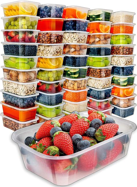 Plastic Containers With Lids, Plastic Containers, Food Containers, Food Storage Containers, Storage Containers, Food Storage, Meal Prep