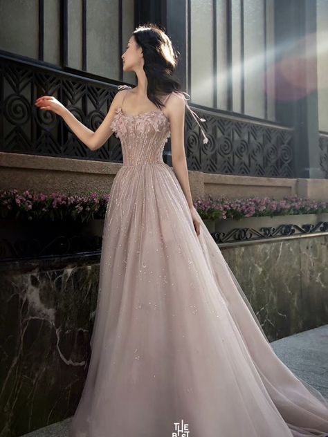 Pink Gown Aesthetic, Filipino Debut Dress, Asian Prom Dress, Fairy Prom Dress, Pink Luxury, Gowns Dresses Elegant, 파티 드레스, Dresses Cute, غرفة ملابس