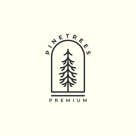 Pine Tree Logo Ideas, Pine Tree Vector Illustration, Pine Tree Illustration Simple, Pine Tree Graphic, Pine Logo Design, Arborist Logo, Pinecone Logo, Pine Tree Logo Design, Evergreen Logo