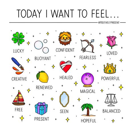 New! ✨ Usually in posts like this, I ask you how you’re feeling, but today I want to know how you WANT to feel. I want to feel 🦁🌴🖌️— which one(s) you’re hoping to feel today? What we focus on is what we’ll see more of, so it’s important to know which feelings we want to feel. We can then shift our thoughts — and our actions — to make experiencing those feelings more likely. Whatever feeling you chose, try to do something today to experience (or at least move towards) that feeling. For e... Masdar City, Emotional Activities, Group Therapy Activities, Positive Actions, Counseling Tools, Social Emotional Activities, Some Inspirational Quotes, Therapy Worksheets, Wallpaper Nature