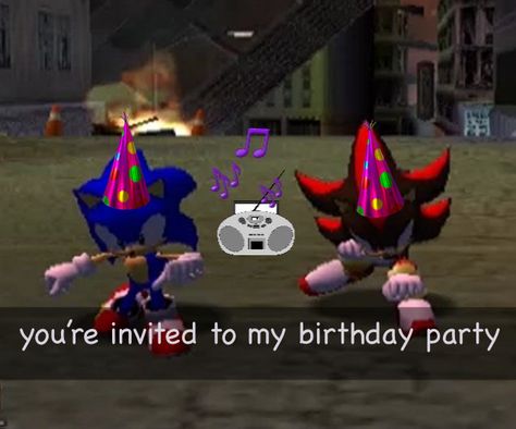 Sonic And Shadow Birthday Party, Sonic Aesthetic Pfp, Sonic Waiting, Shadow The Hedgehog Birthday, Silver The Hedgehog Pfp, Shadow Birthday, Sonic Meme, Sonamy Comic, Speed Of Sound